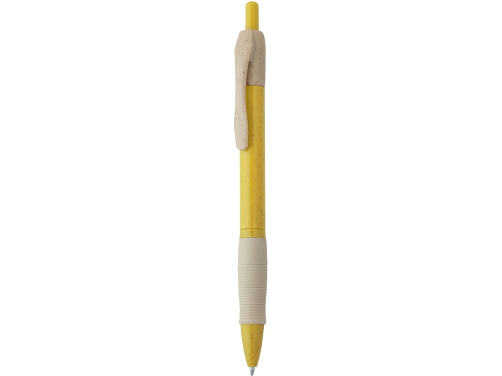 Ручка шариковая из пшеничного волокна HANA, желтый, пластик, растительные волокна