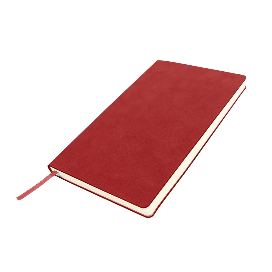 Бизнес-блокнот ALFI, A5, красный, мягкая обложка, в линейку, красный, pu материал/искусственная кожа