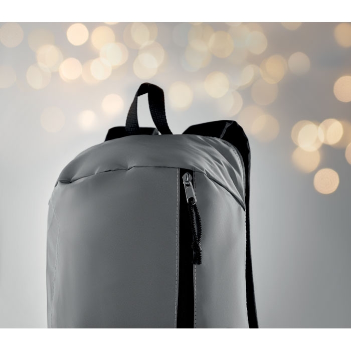 Светоотражающий рюкзак 600D, тускло-серебряный, полиэстер