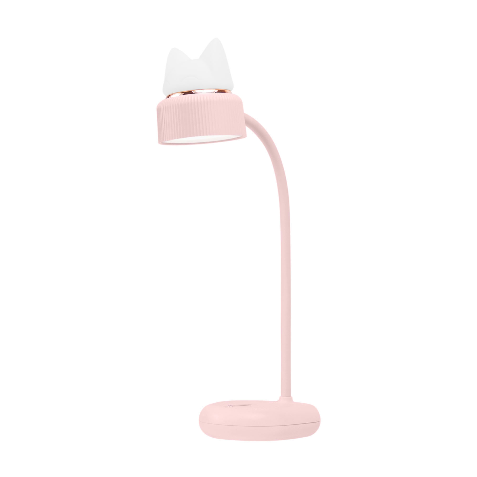 Настольный светильник Rombica LED Meow, розовый, розовый, пластик