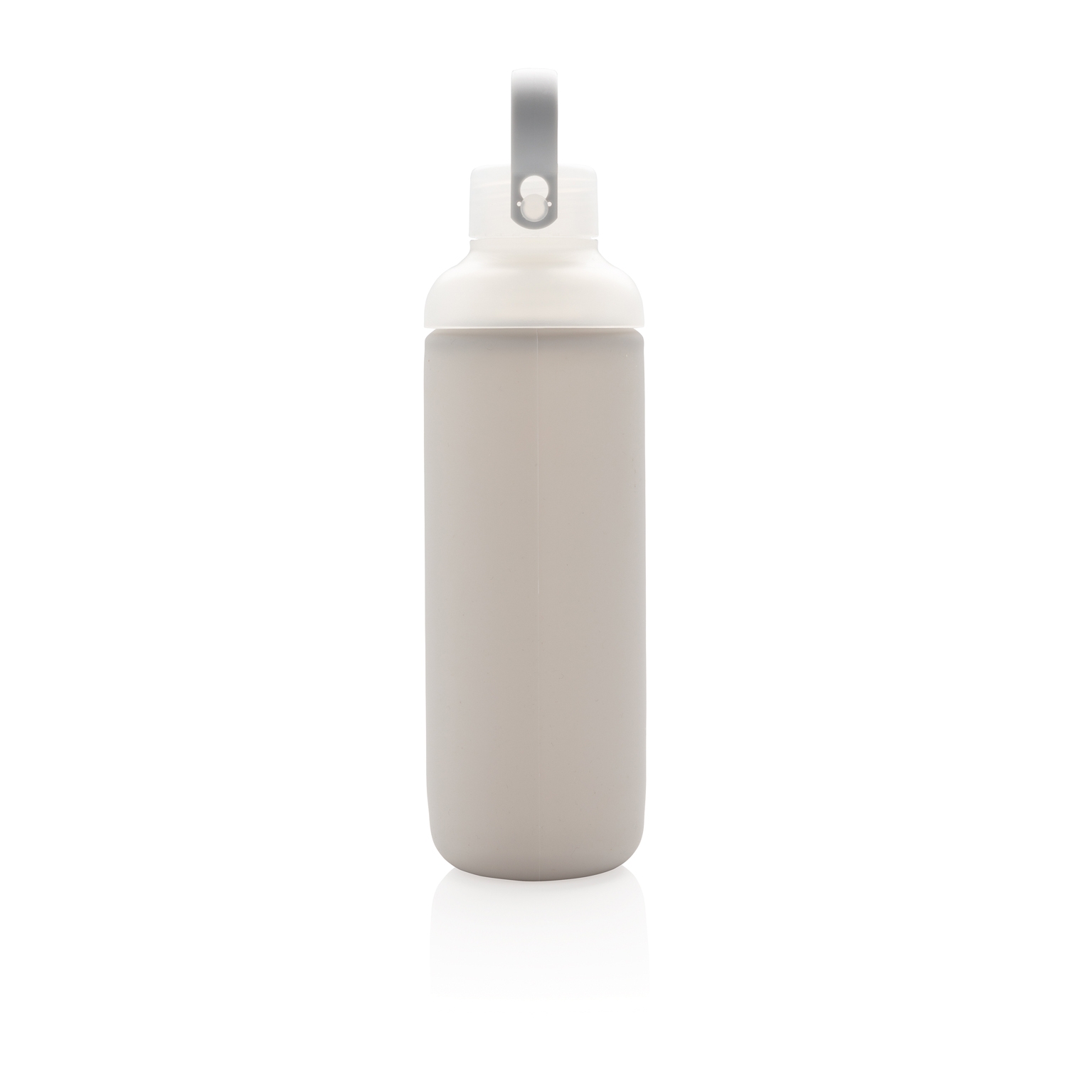 Стеклянная бутылка в силиконовом чехле, серый, силикон