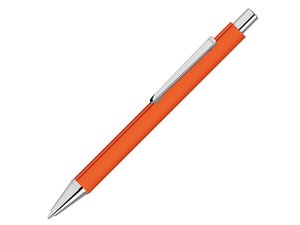 Ручка шариковая металлическая «Pyra» soft-touch с зеркальной гравировкой, оранжевый, soft touch