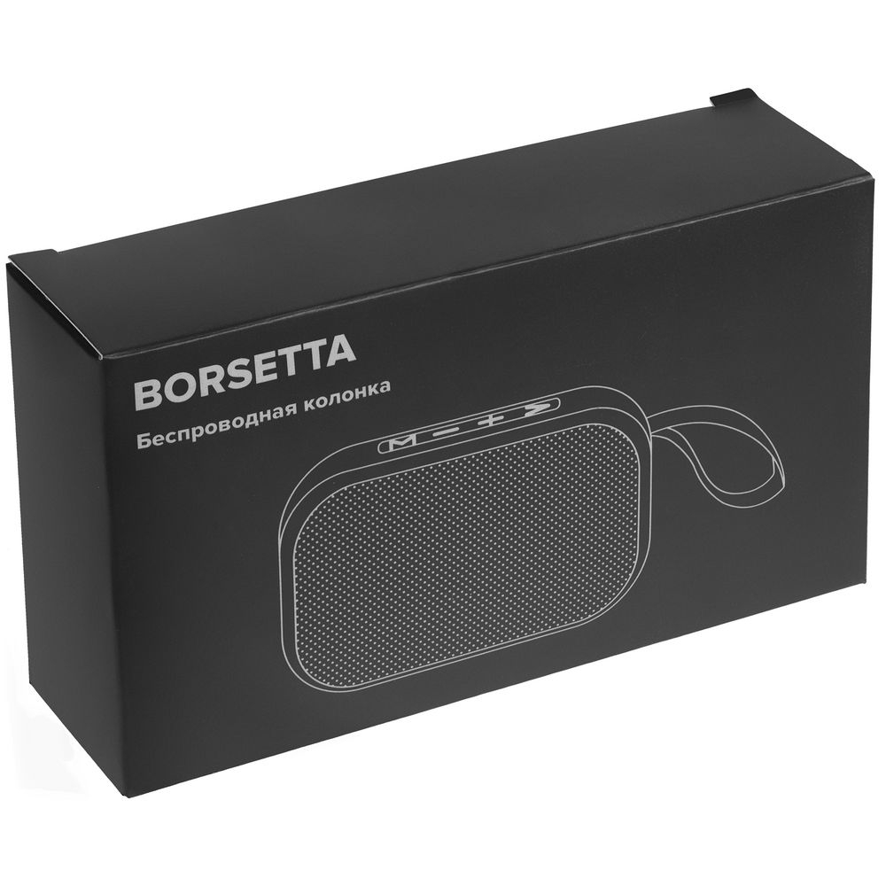 Беспроводная колонка Borsetta, черная, черный, пластик; покрытие софт-тач