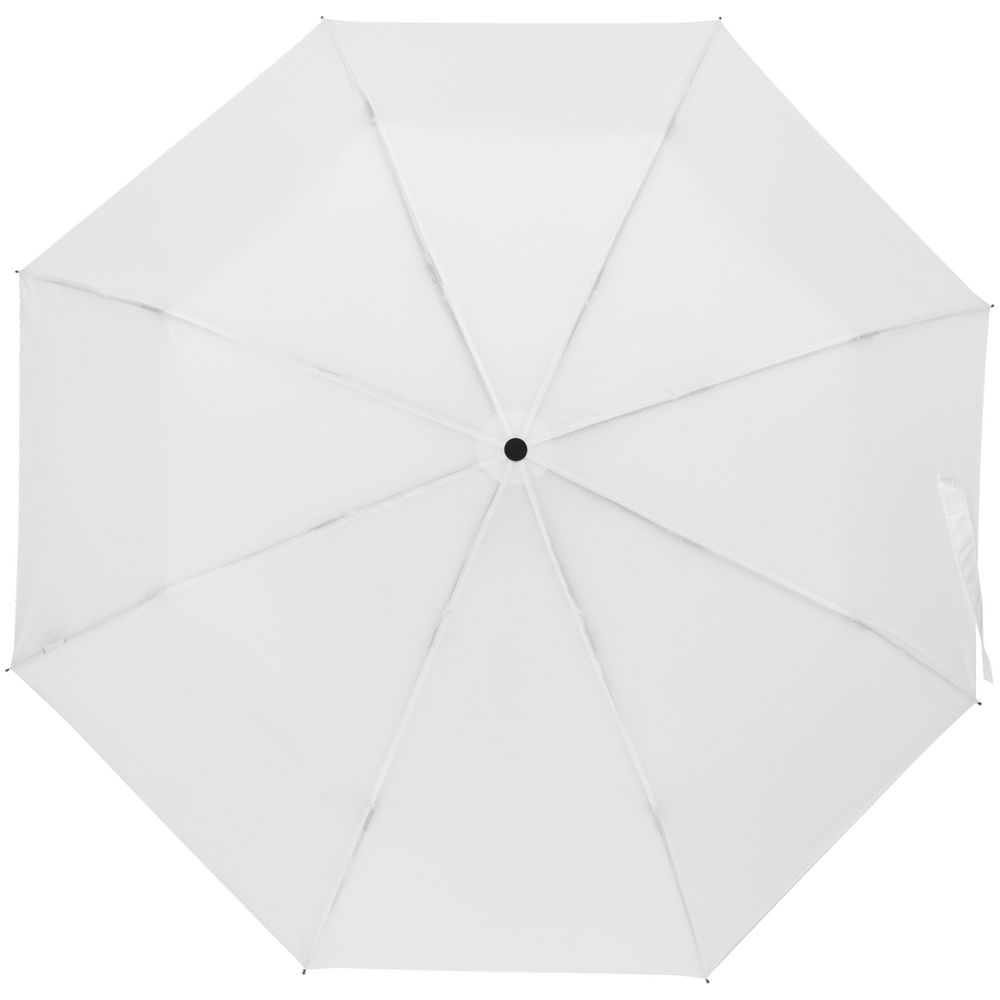 Зонт складной Hit Mini, ver.2, белый, белый, купол - эпонж, стеклопластик; ручка - пластик, 190т; каркас - сталь