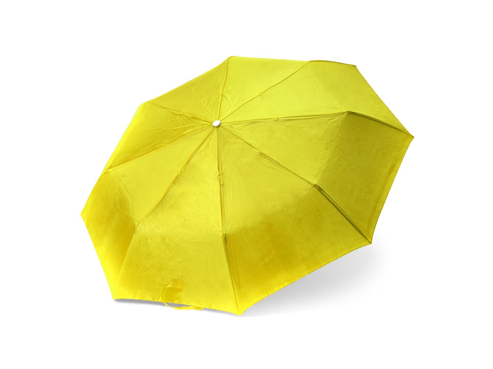 Зонт складной механический YAKU, желтый, полиэстер