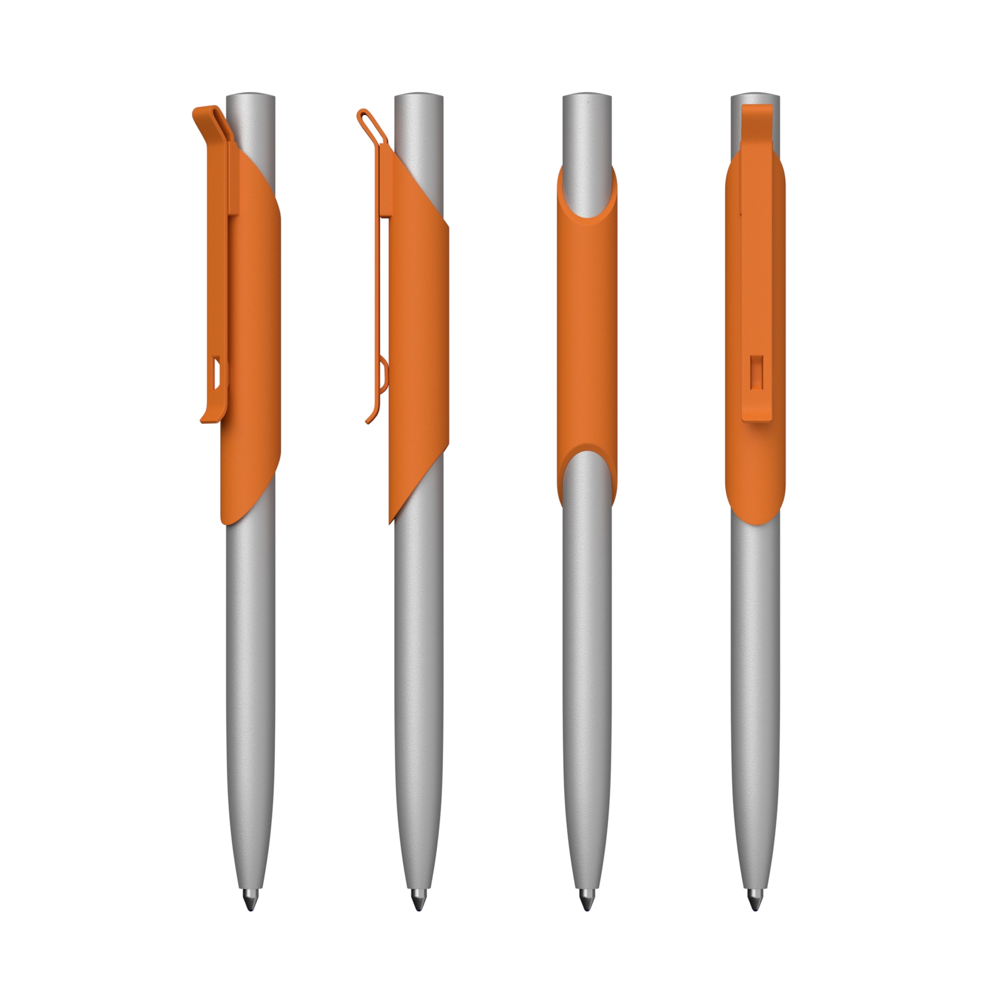 Ручка шариковая "Skil", покрытие soft touch, оранжевый, металл/пластик/soft touch
