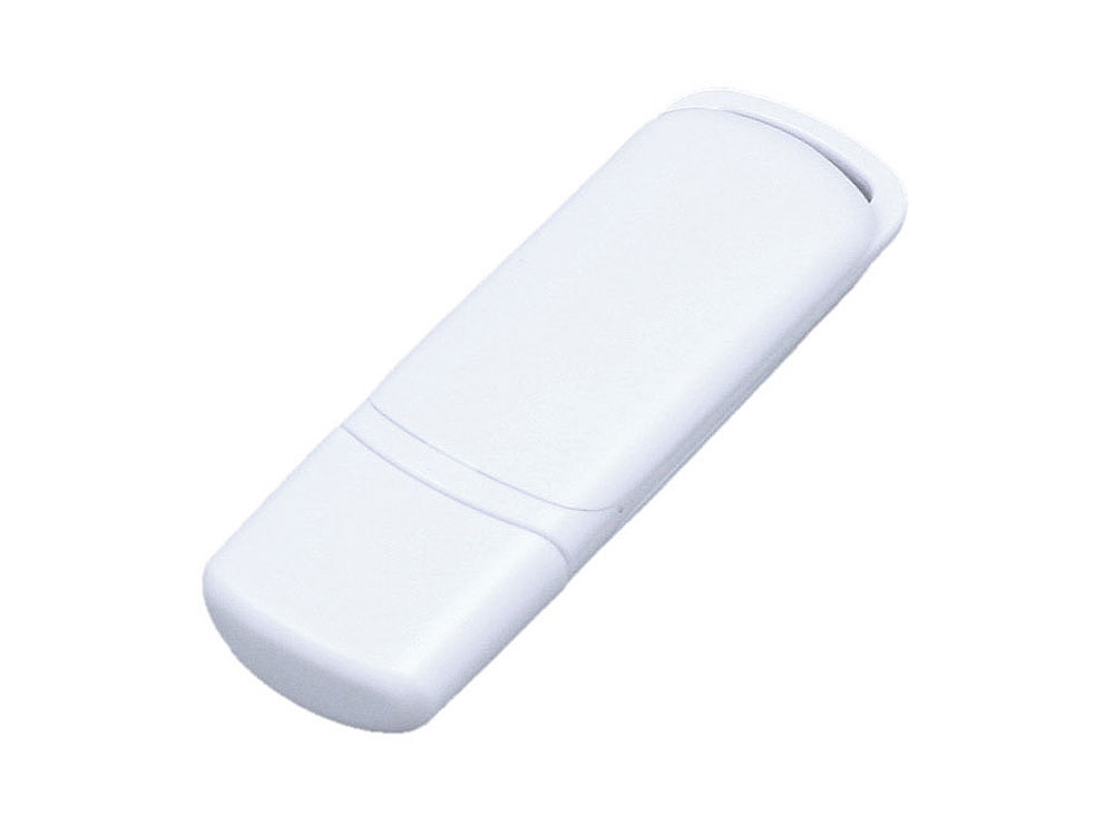 USB 2.0- флешка на 32 Гб с цветными вставками, белый, пластик