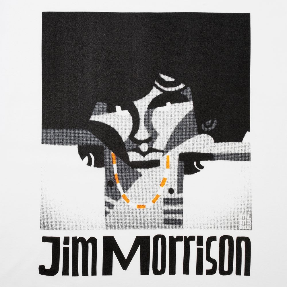 Футболка «Меламед. Jim Morrison», белая, белый, хлопок