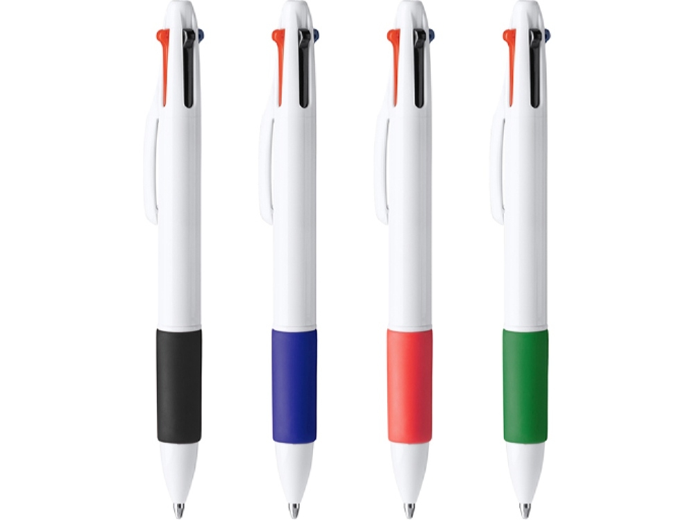 Ручка пластиковая шариковая KUNOY с чернилами 4-х цветов, пластик