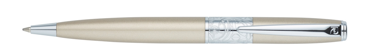 Ручка шариковая Pierre Cardin BARON. Цвет - бежевый. Упаковка В., бежевый, латунь, нержавеющая сталь