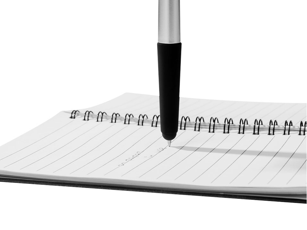Ручка-стилус шариковая «Gumi», черный, серебристый, пластик