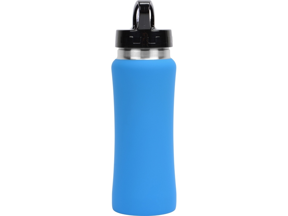 Бутылка спортивная из стали «Коста-Рика», 600 мл, голубой, металл, soft touch
