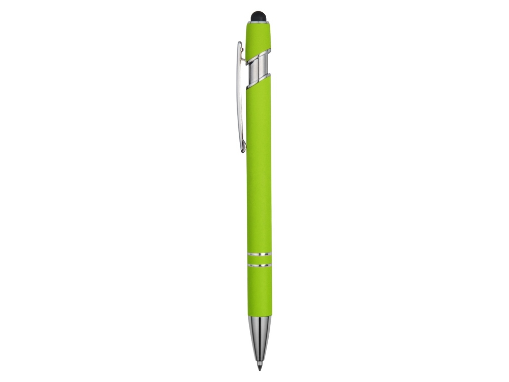 Ручка-стилус металлическая шариковая «Sway» soft-touch, зеленый, soft touch