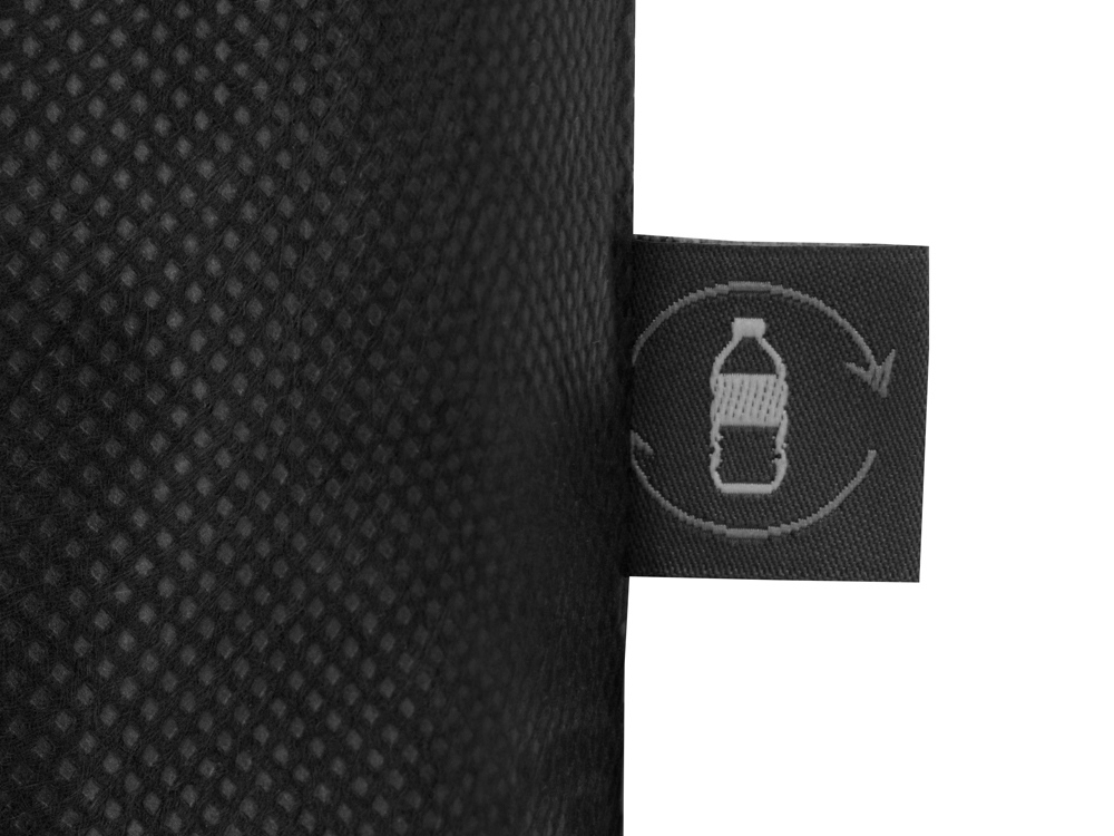 Сумка-шоппер Reviver из нетканого переработанного материала RPET, черный, нетканый материал
