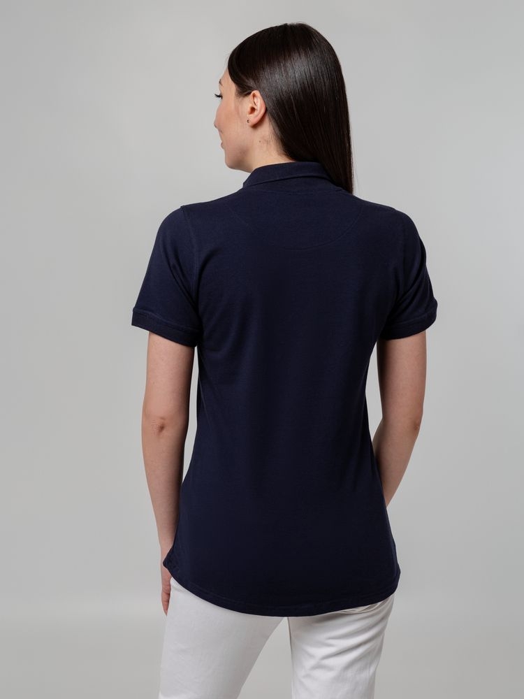 Рубашка поло женская Virma Stretch Lady, темно-синяя, синий, плотность 200 г/м²; пике, хлопок 95%; эластан 5%