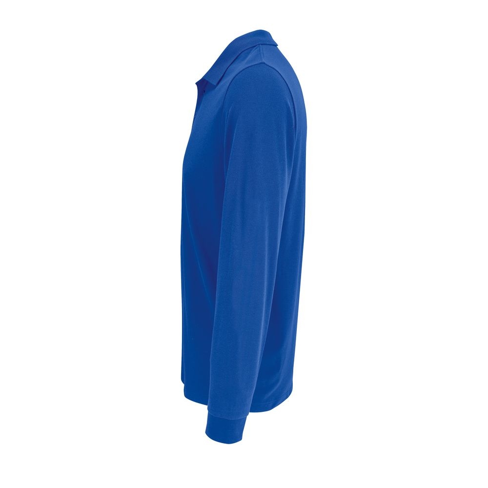 Рубашка поло с длинным рукавом Prime LSL, ярко-синяя (royal), синий, полиэстер 65%; хлопок 35%, плотность 200 г/м²; пике