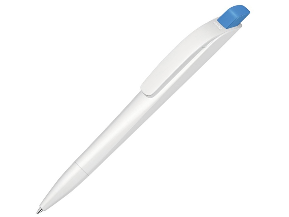 Ручка шариковая пластиковая «Stream», белый, голубой, пластик