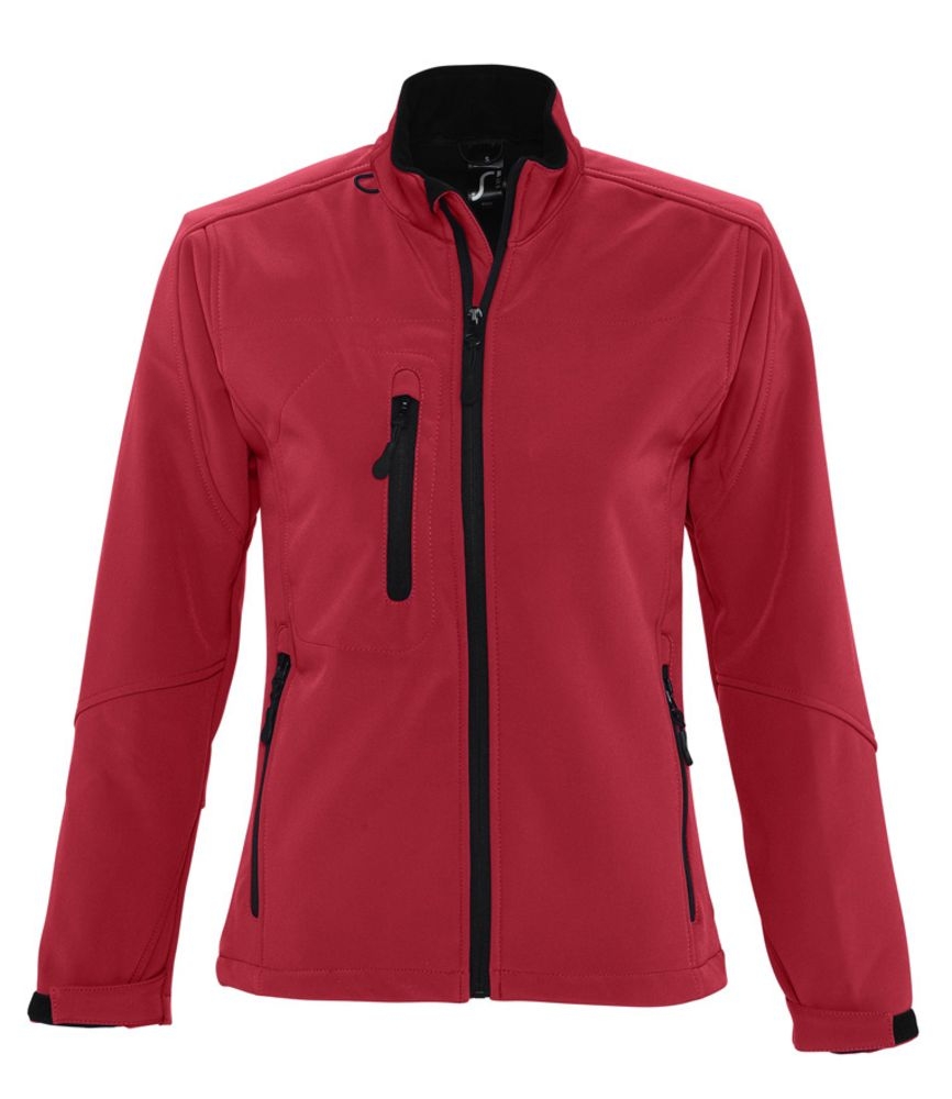 Куртка женская на молнии Roxy 340 красная, красный, полиэстер 96%; эластан 4%; софтшелл