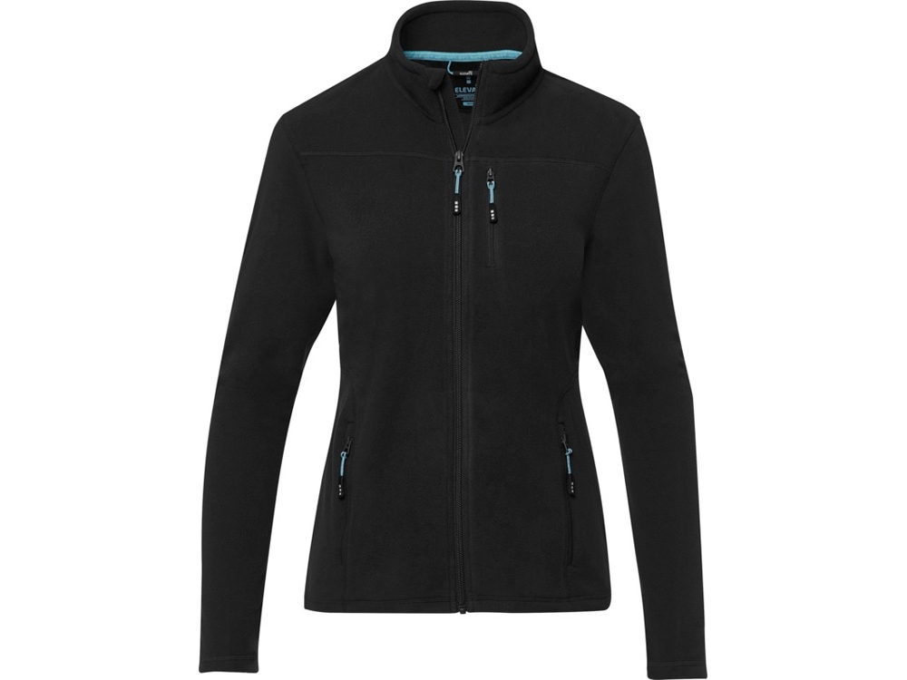 Куртка флисовая «Amber» женская из переработанных материалов, черный, полиэстер