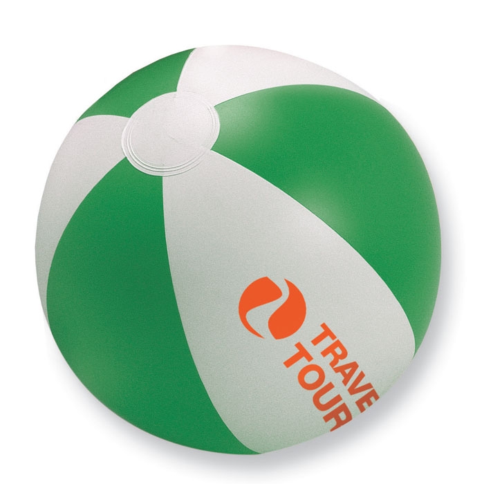 Мяч надувной пляжный, зеленый, pvc-пластик