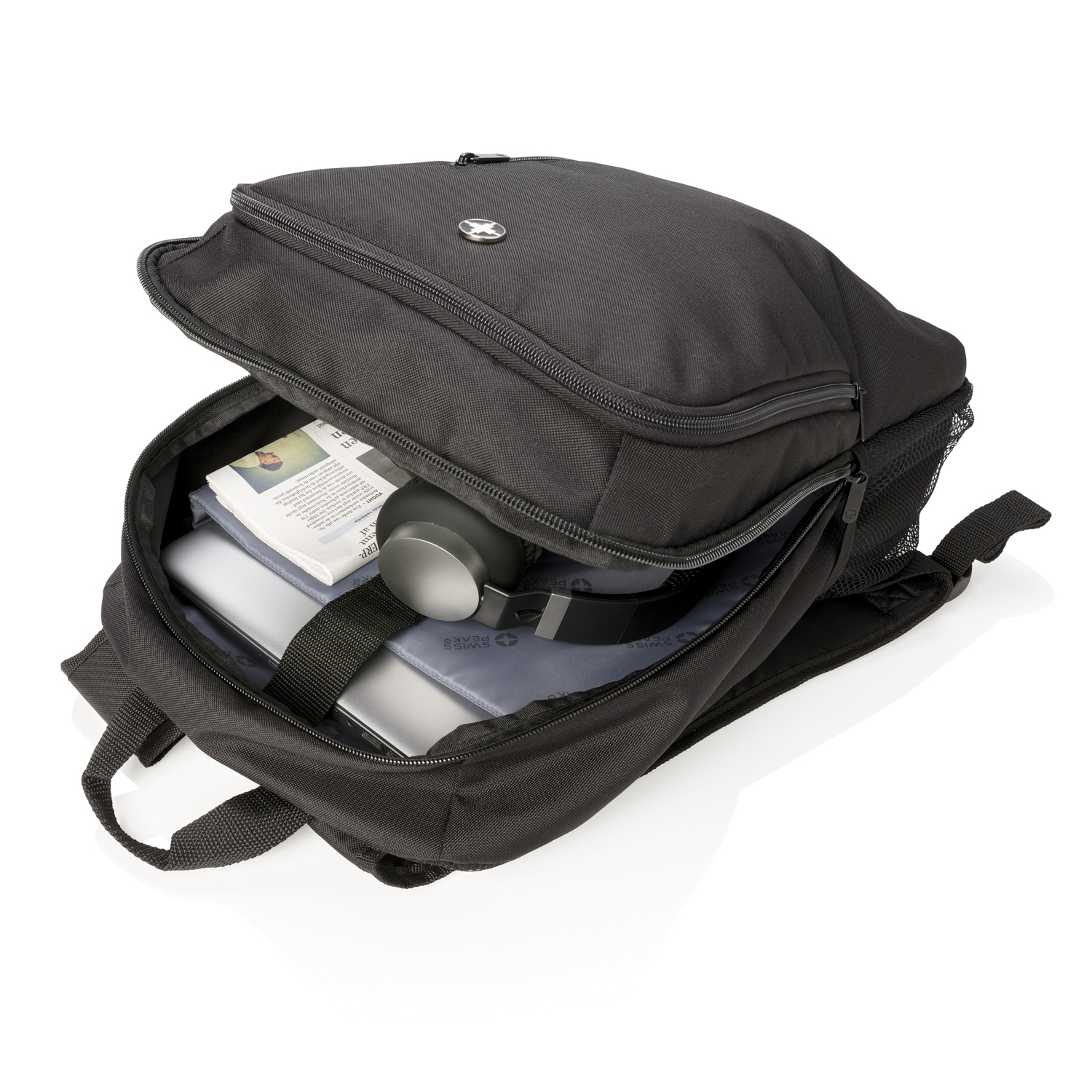 Рюкзак для ноутбука 17" Swiss Peak Business, черный, полиэстер