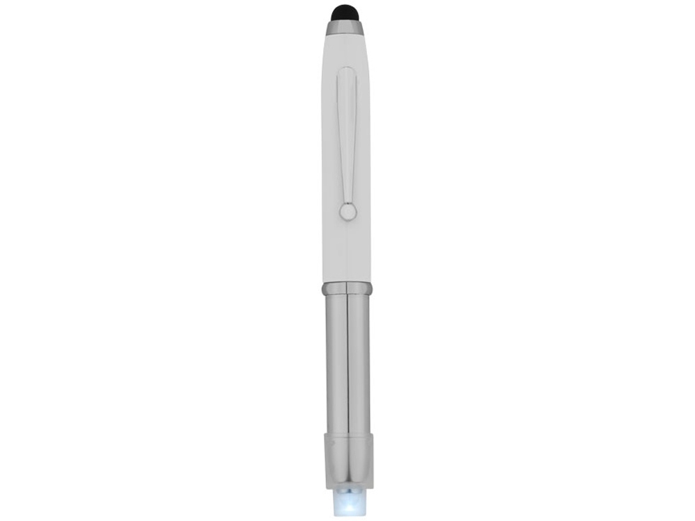 Ручка-стилус шариковая «Xenon», белый, серебристый, алюминий