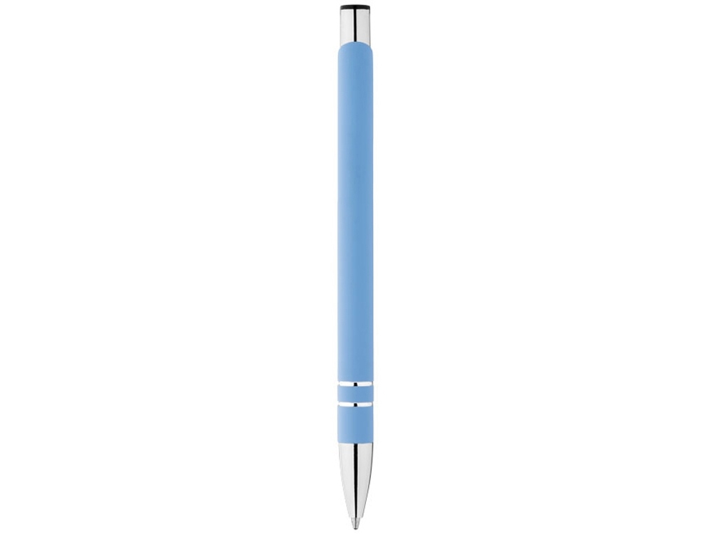 Ручка металлическая шариковая «Cork», голубой, алюминий, резина