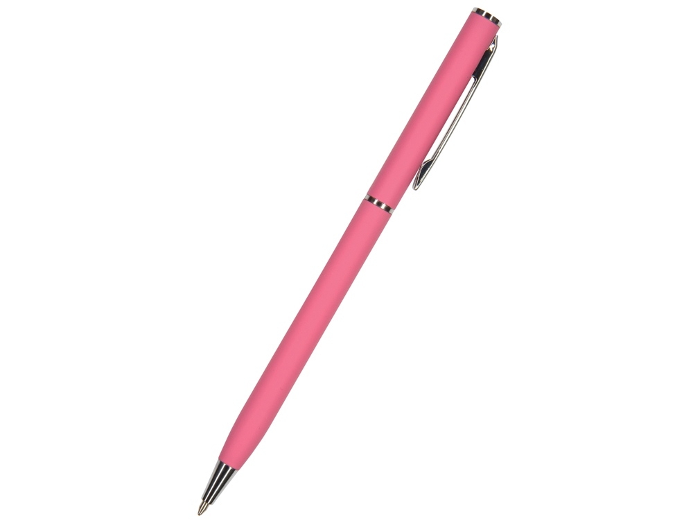 Ручка металлическая шариковая «Palermo», софт-тач, розовый, серебристый, soft touch