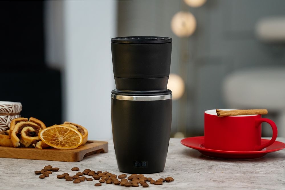 Капельная кофеварка Fanky 3 в 1, черная, в упаковке, черный, нержавеющая сталь; пластик; силикон