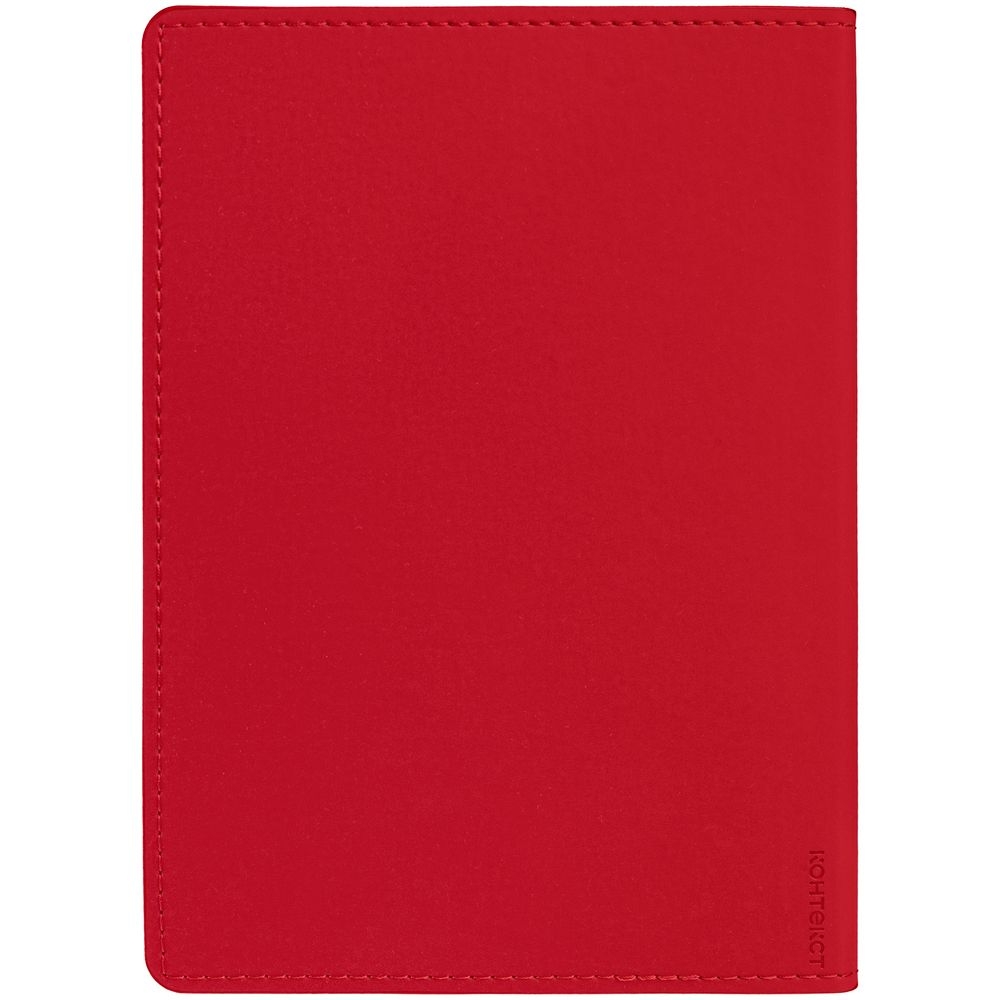 Ежедневник Tact, недатированный, красный, красный, искусственная кожа; покрытие софт-тач