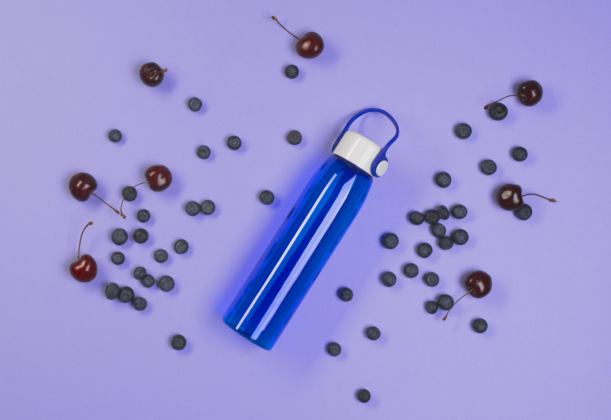 Бутылка для воды "Aqua", 550 мл, синий, тритан