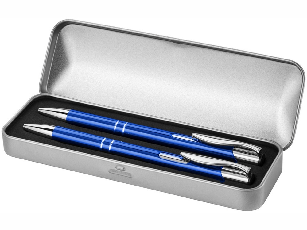 Подарочный набор «Dublin»: ручка шариковая, карандаш механический, синий, металл