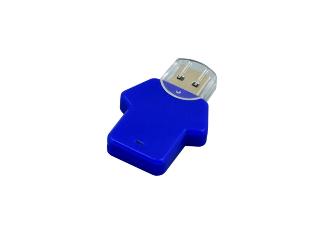 USB 2.0- флешка на 32 Гб в виде футболки, синий, пластик