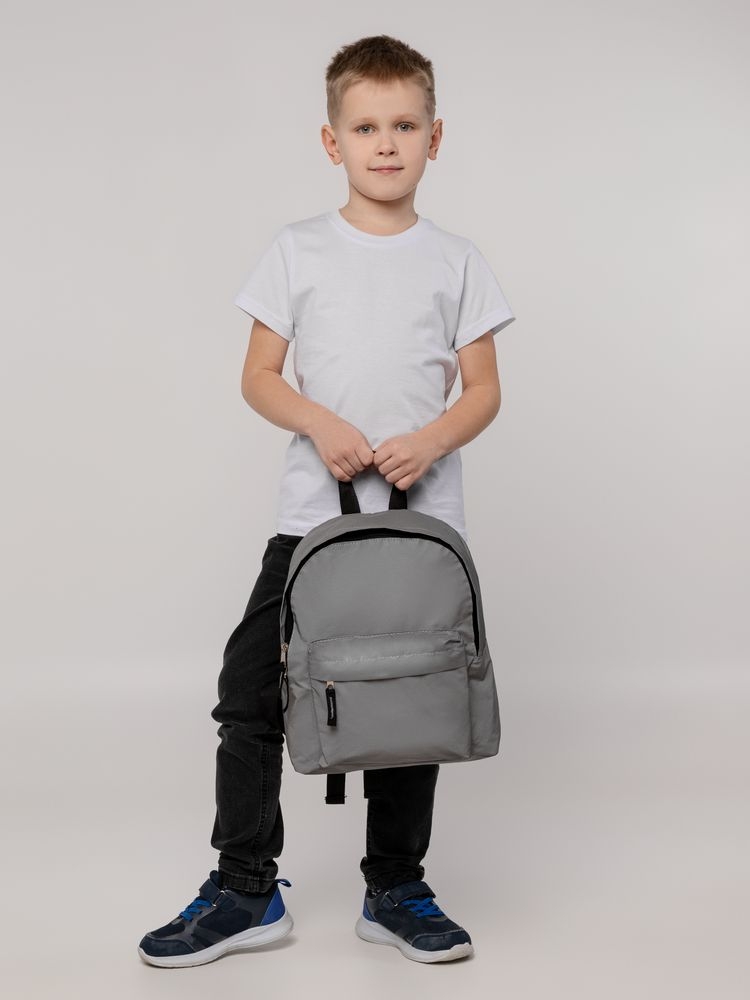 Рюкзак детский Manifest из светоотражающей ткани, серый, серый, полиэстер 35%; хлопок 65%