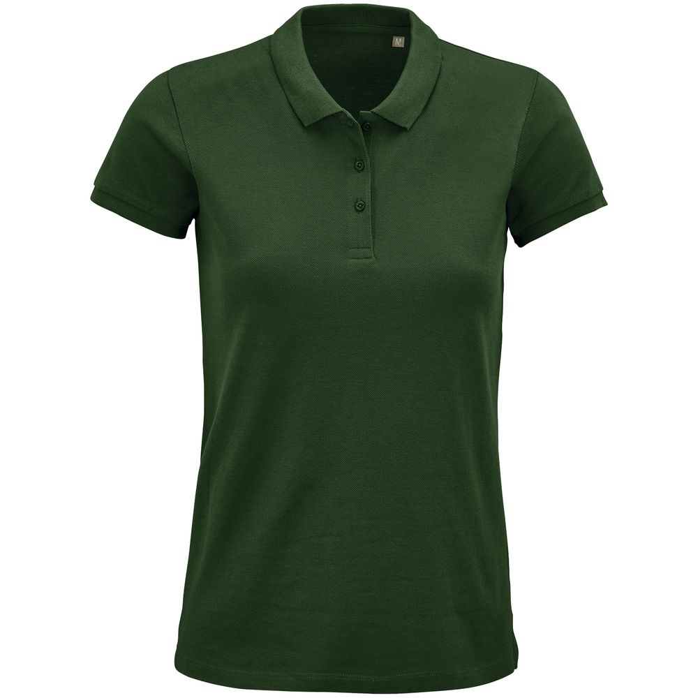 Рубашка поло женская Planet Women, темно-зеленая, зеленый, хлопок