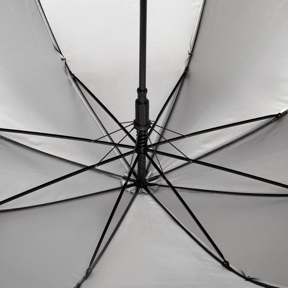 Зонт-трость Silverine, черный, черный, полиэстер
