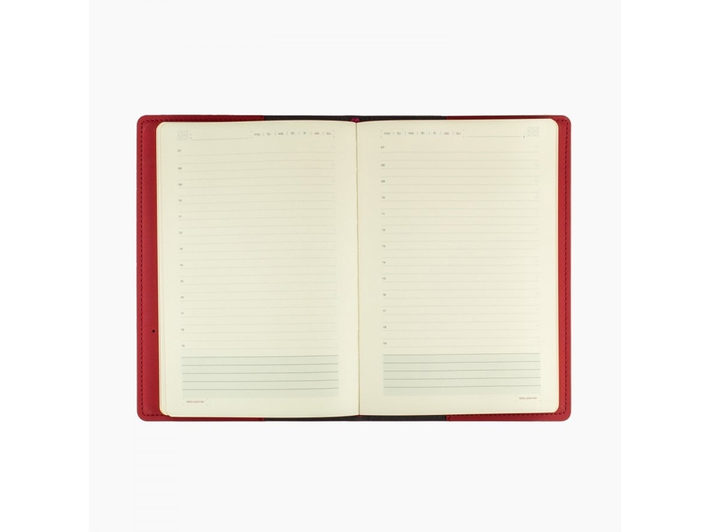 Ежедневник недатированный А5 «Oxford», бордовый, кожзам, soft touch