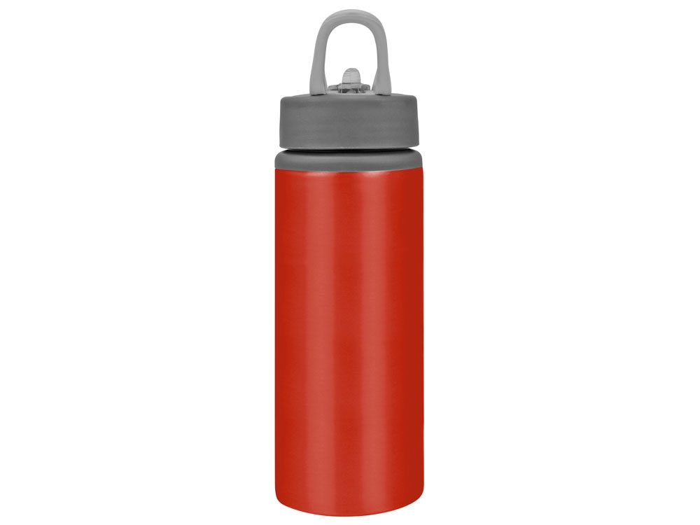Бутылка для воды «Rino», красный, серый, пластик, алюминий