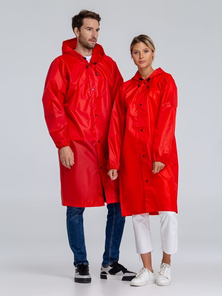 Дождевик унисекс Rainman Strong, красный, красный, полиэстер 100%, 210d, оксфорд, плотность 100 г/м²