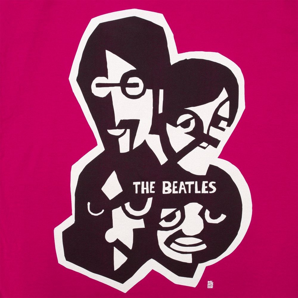 Футболка женская «Меламед. The Beatles», ярко-розовая (фуксия), розовый, хлопок