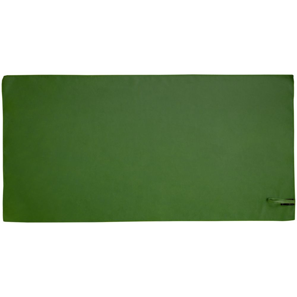 Спортивное полотенце Atoll Medium, темно-зеленое, зеленый, микроволокно