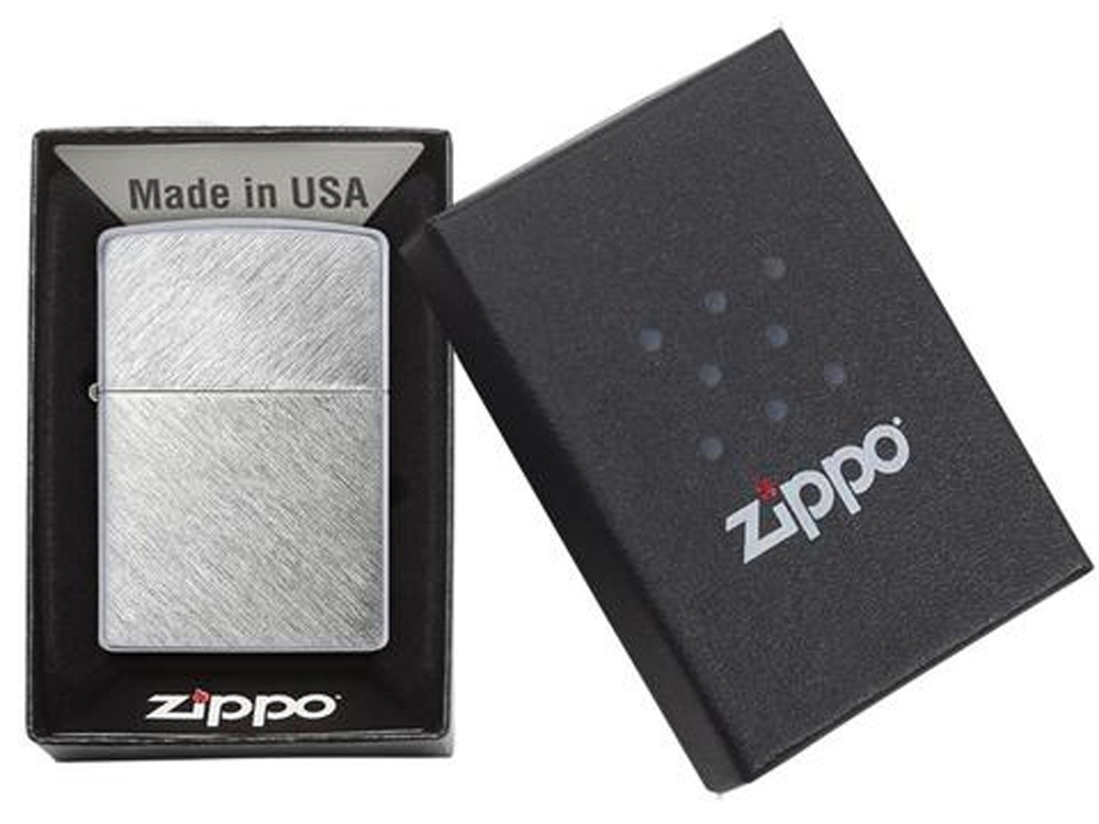 Зажигалка ZIPPO с покрытием Herringbone Sweep, серебристый, металл