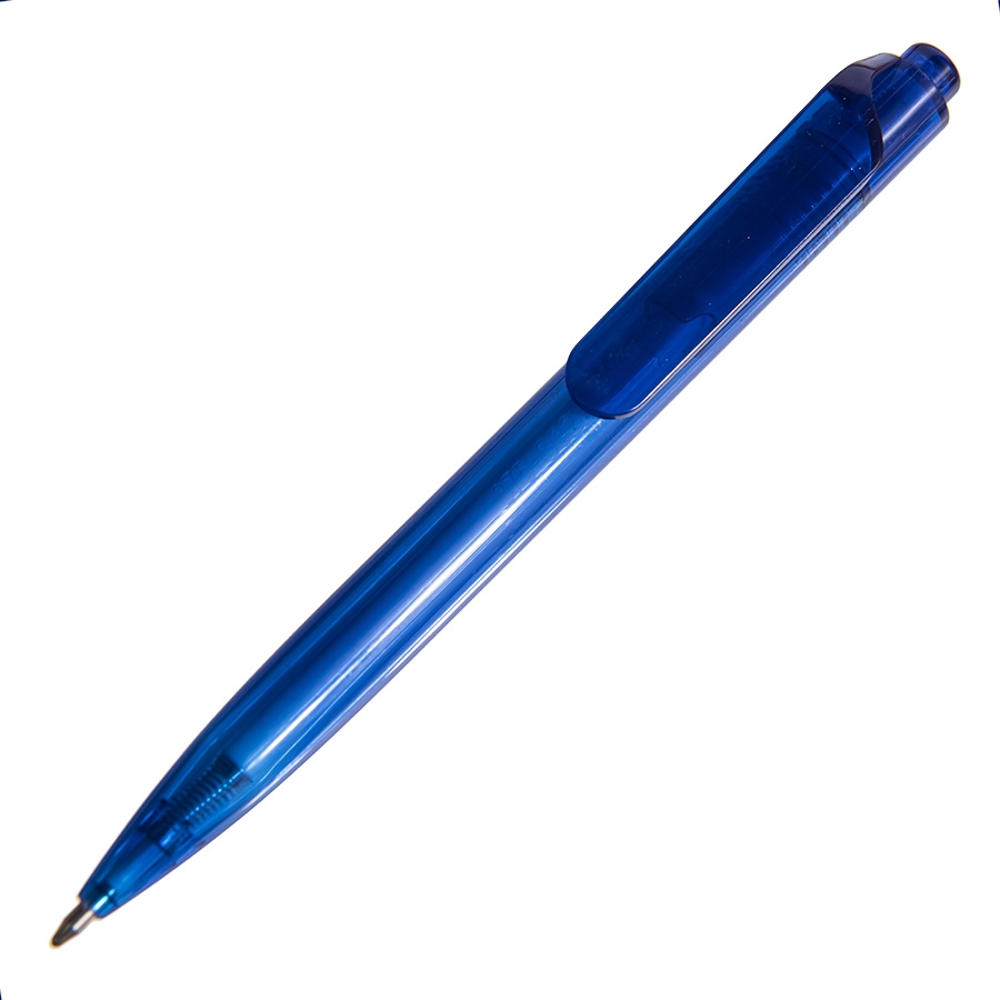 Ручка шариковая N16, синий, RPET пластик, цвет чернил синий, синий, rpet