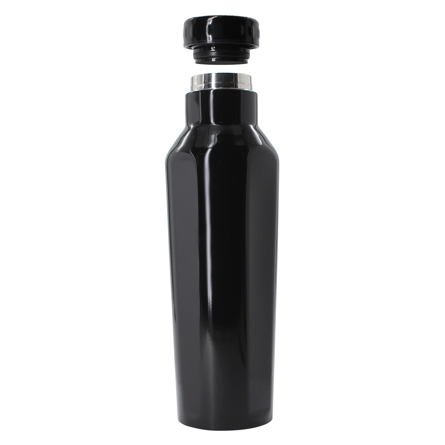 Термобутылка для напитков E-shape (черный), черный, металл