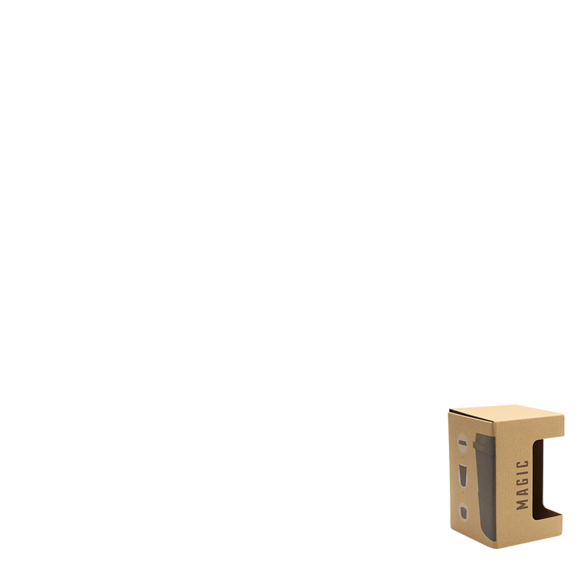 Коробка для кружки &quot;Magic&quot;с окном, коричневый, коричневый