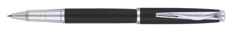 Ручка-роллер Pierre Cardin GAMME Classic. Цвет - черный матовый. Упаковка Е., черный, латунь, нержавеющая сталь