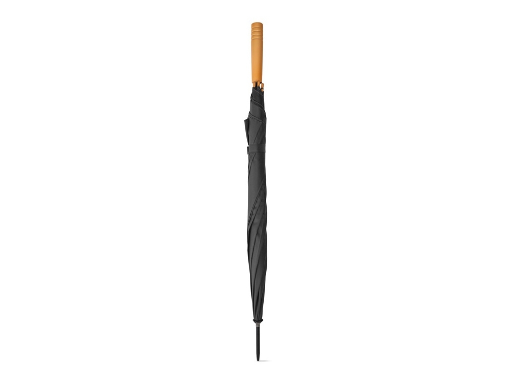 Зонт-трость «APOLO», черный, дерево, пластик, металл
