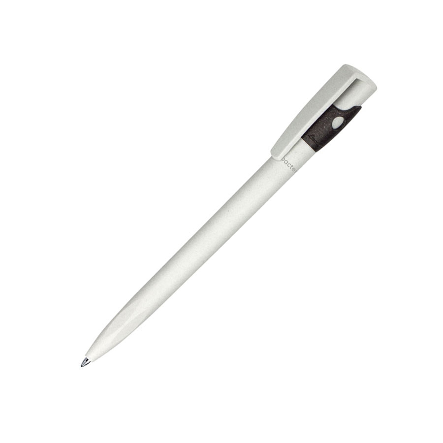Ручка шариковая KIKI EcoLine SAFE TOUCH, черный, пластик, белый, черный, пластик ecoline, пластик антибактериальный