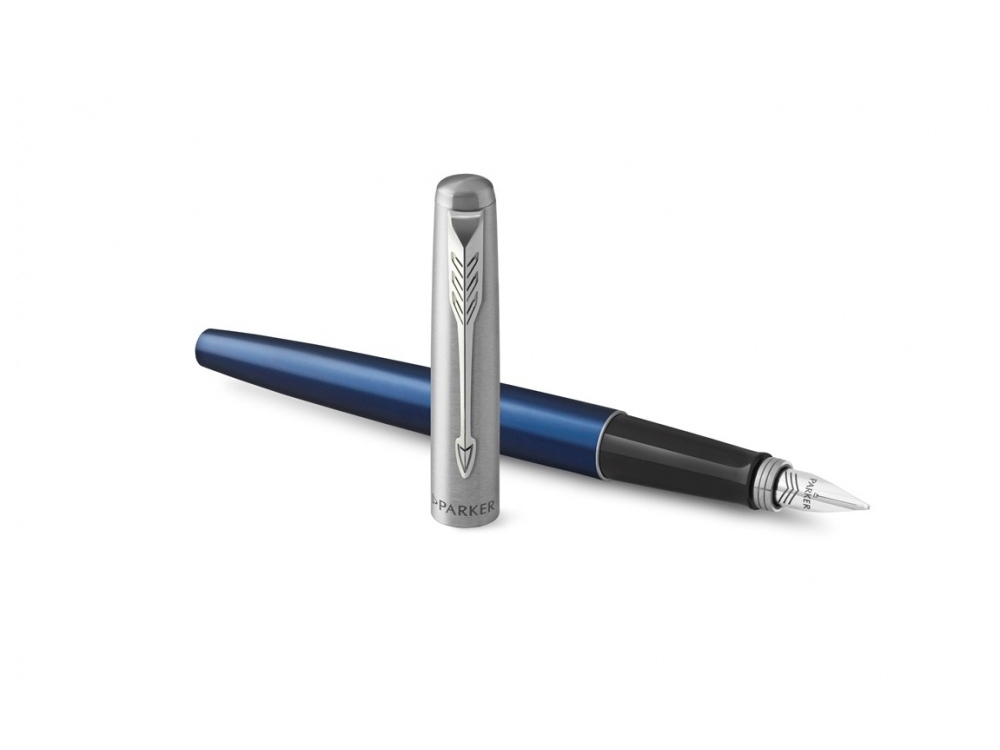 Ручка перьевая Parker Jotter Royal, M, синий, серебристый, металл