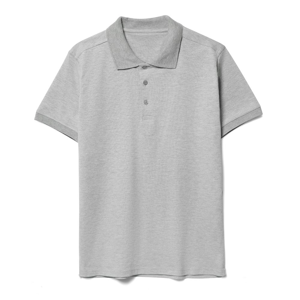 Рубашка поло мужская Virma Stretch, серый меланж, серый, плотность 200 г/м²; пике, хлопок 95%; эластан 5%